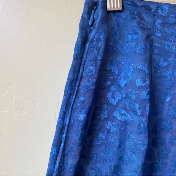 Lovers + Friends Regina Jacquard Leopard Pant in Blue NWT - Picture 9 of 14